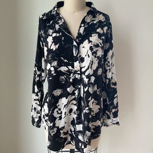 Abstract floral blouse